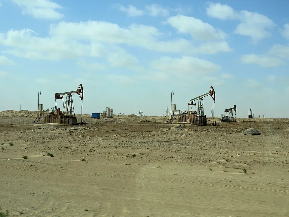 Oil-well-donkeys-Balkan-province-Turkmenistan — Balkan, Turkmenistan