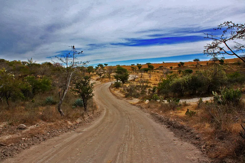 Camino a Ahuehuetes - Tepeojuma - Puebla - México HDR — Puebla, Mexico
