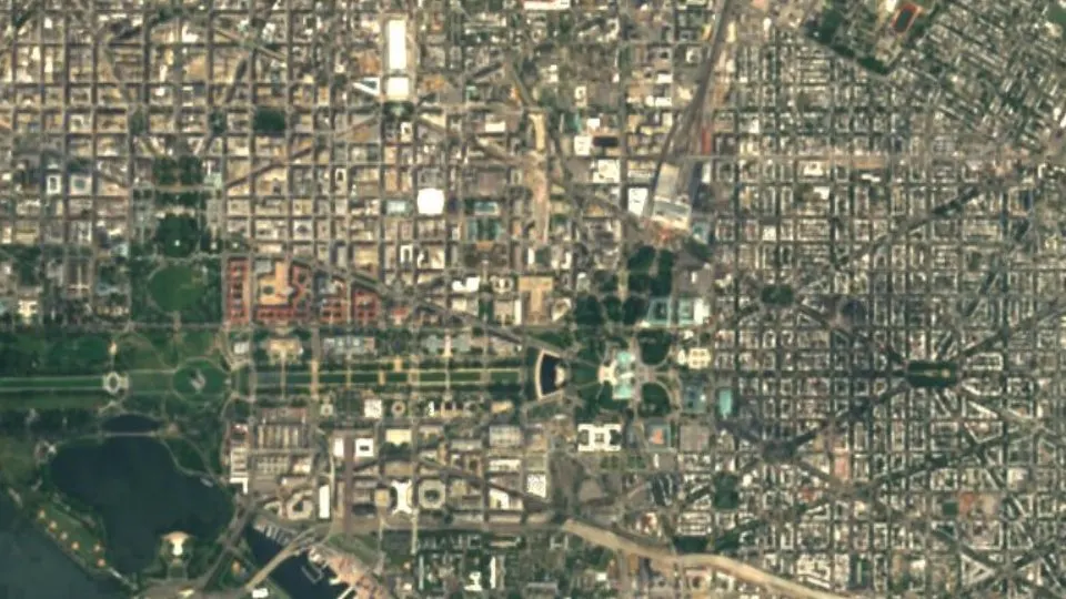 Natural-color satellite photograph of District of Columbia (2016 mosaic) — District of Columbia, United States