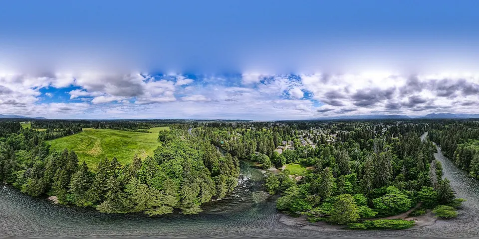 Puntledge park river 360 photo — Comox Valley, Canada