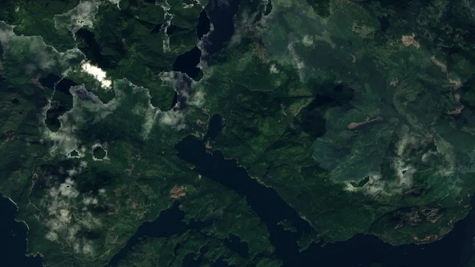 Natural-color satellite photograph of South Central Island (2016 mosaic) — South Central Island, Canada