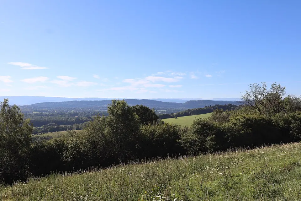 Panorama depuis le belvédère de la Croix Rochette à Saint-Maur (Jura) 01 — Jura, France