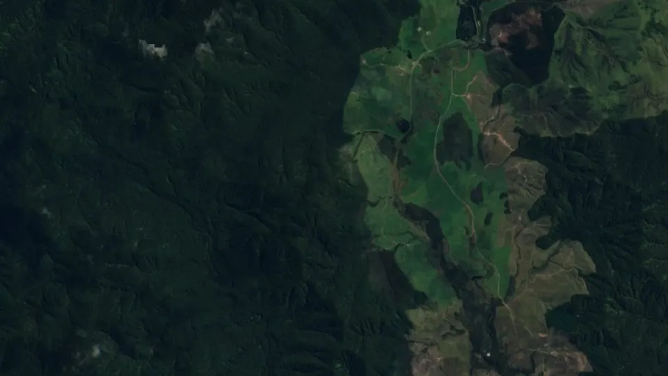 Natural-color satellite photograph of Taupo District (2016 mosaic) — Taupo District, New Zealand