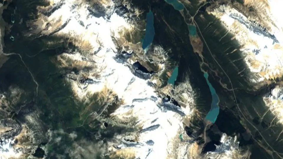 Natural-color satellite photograph of Thompson--Okanagan (2016 mosaic) — Thompson--Okanagan, Canada