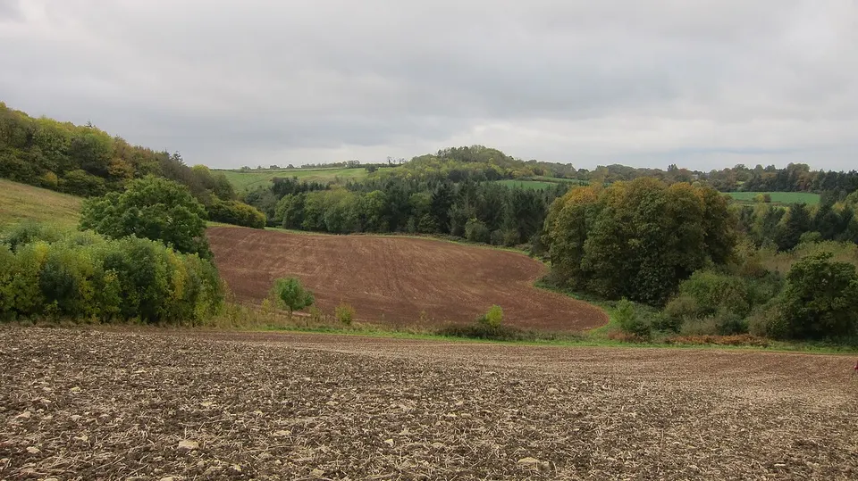 Ploughed field in a narrow valley - geograph.org.uk - 5171682 — Bath and North East Somerset, United Kingdom
