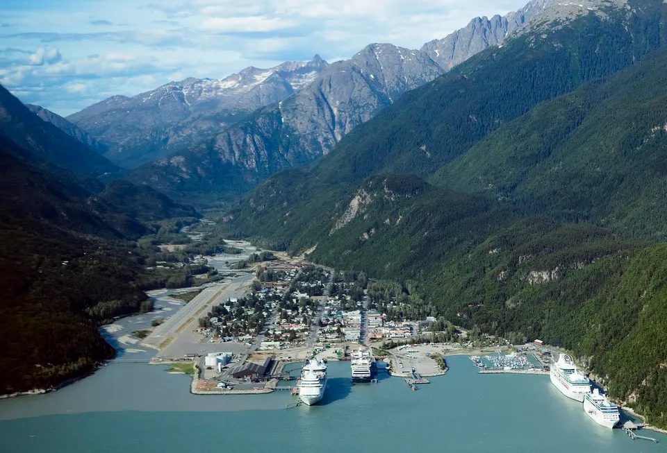 Mountain valley and coastal town — Skagway, United States
