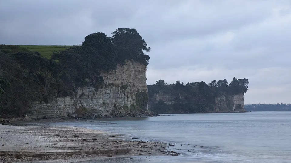Long Bay cliffs — Hibiscus and Bays Local Board Area, New Zealand