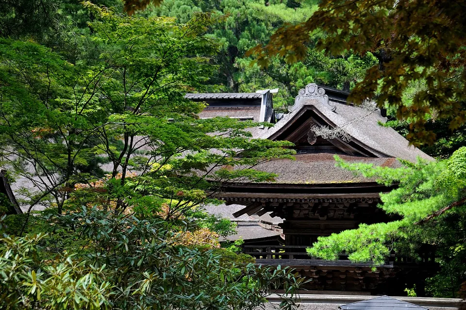 OKU - Temple buildings among trees at Okunoin, Koyasan, Japan, 2015 — Koya, Japan