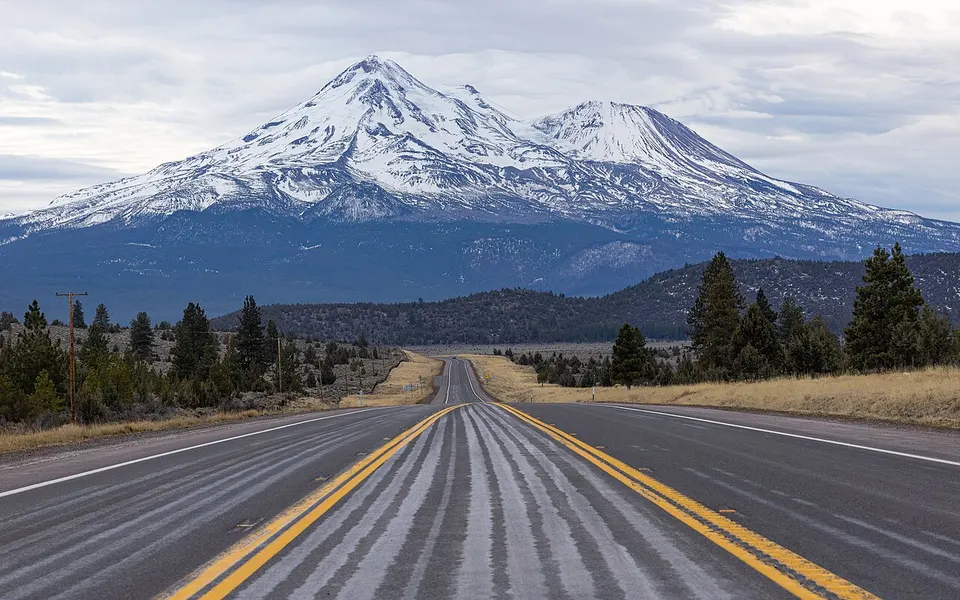 Mount Shasta as seen from Highway 97-2920 — Siskiyou, United States