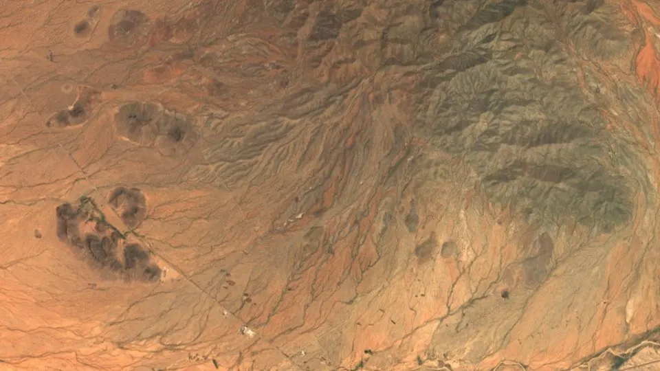 Natural-color satellite photograph of Pima (2016 mosaic) — Pima, United States