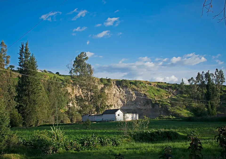 Riobamba Left bank of Rio Chibunga seen from Via Licto 4 — Riobamba, Ecuador