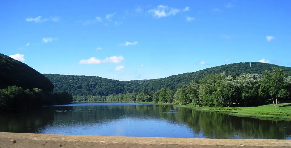 Allegheny River downstream from US 322 bridge in Franklin, PA, June 2024 — Venango, United States