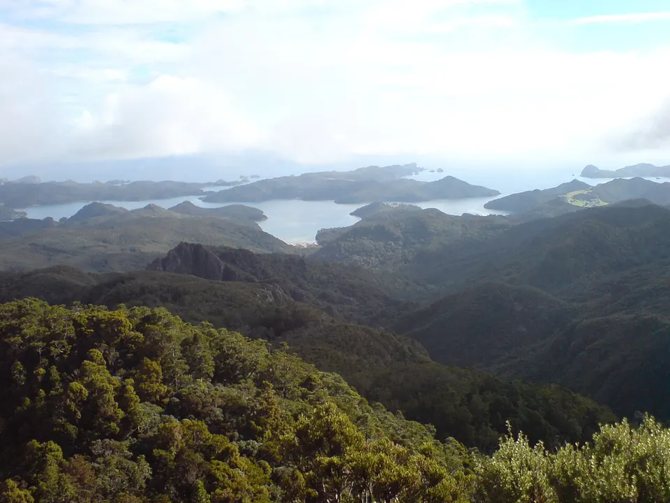 Port Fitzroy Seen From Mount Hobson — Aotea/Great Barrier Local Board Area, New Zealand