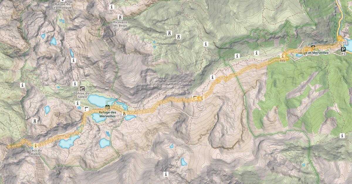 Map preview of Cime du Diable — Les Mesches