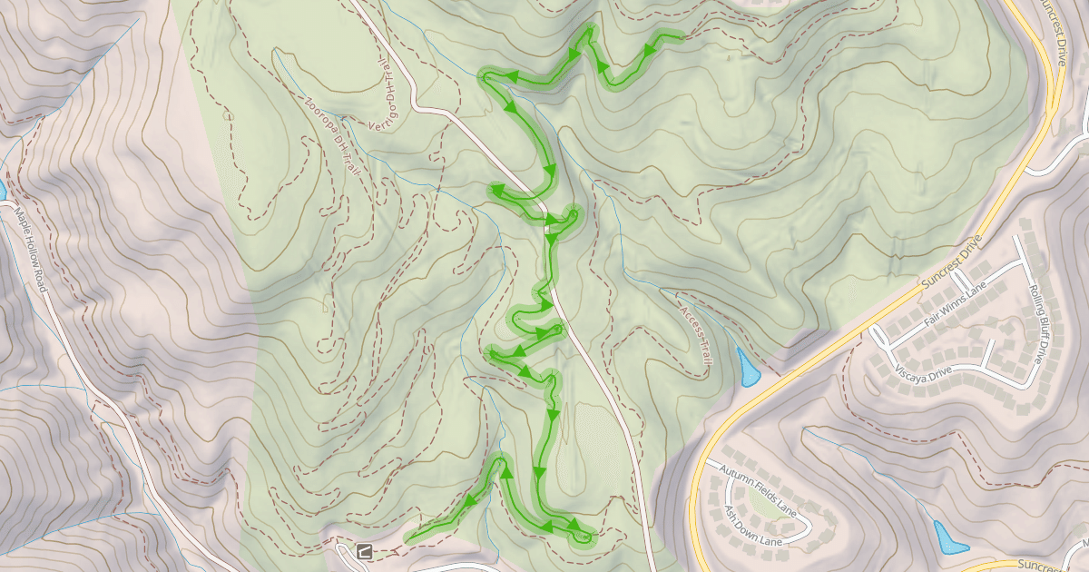 Map preview of Rattle and Hum DH Bike Trail