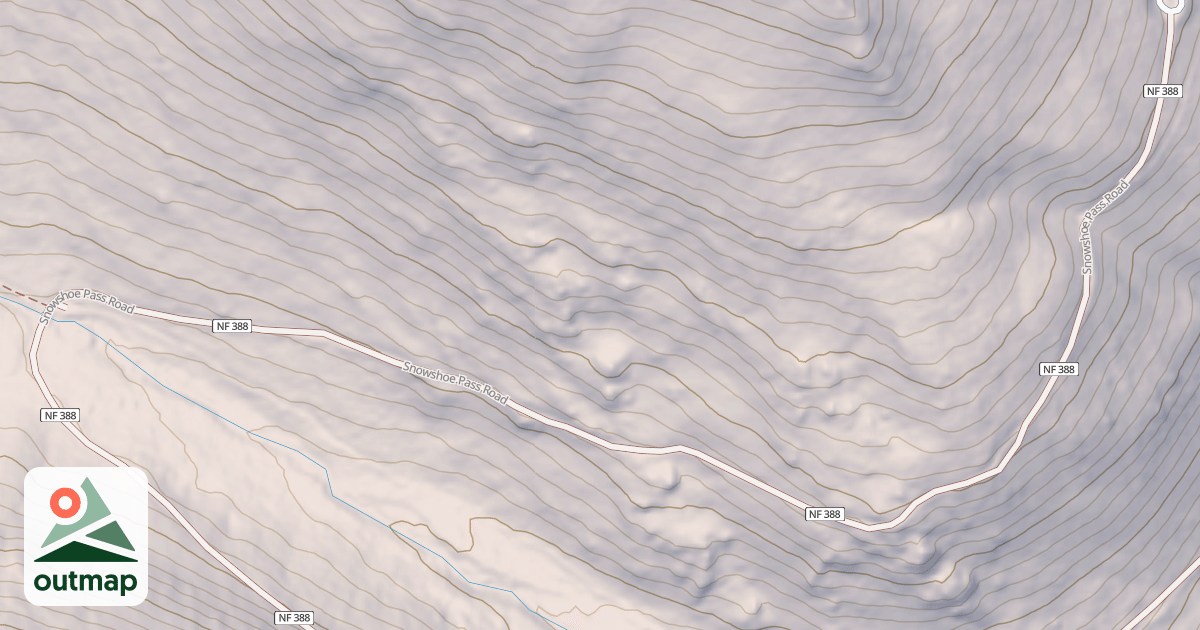 Map of SNOWSHOE PASS