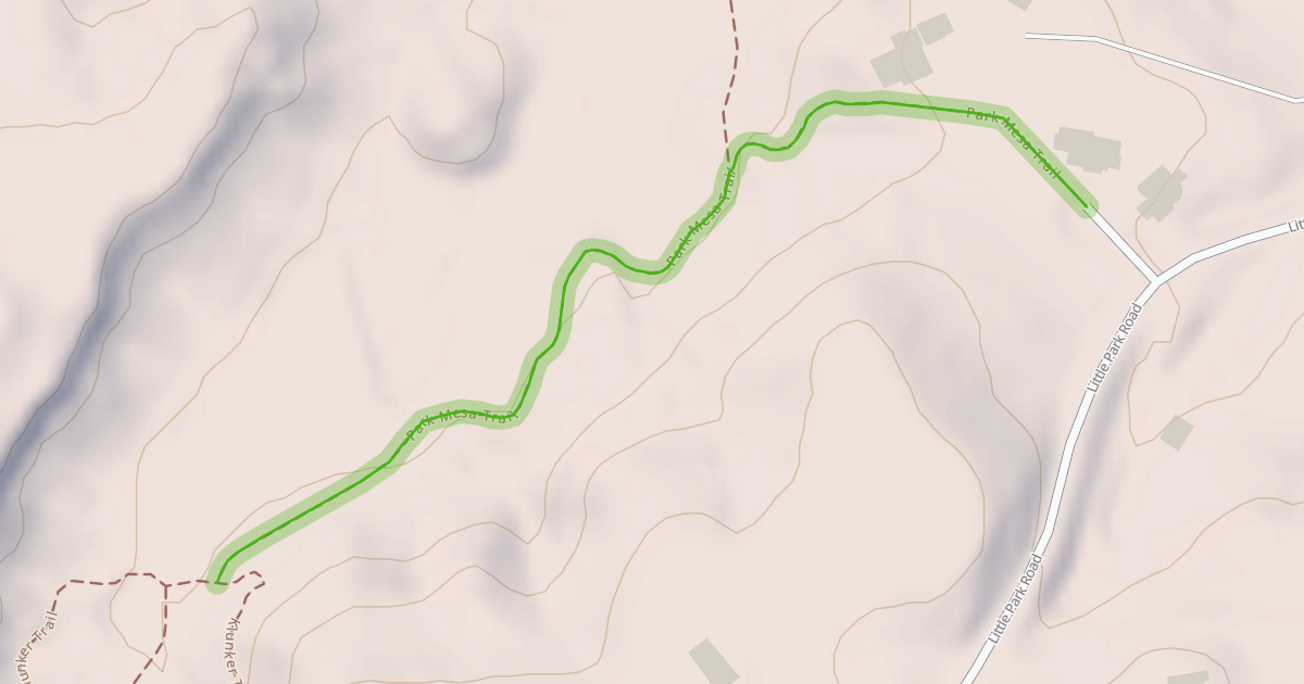 Map preview of Park Mesa Trail