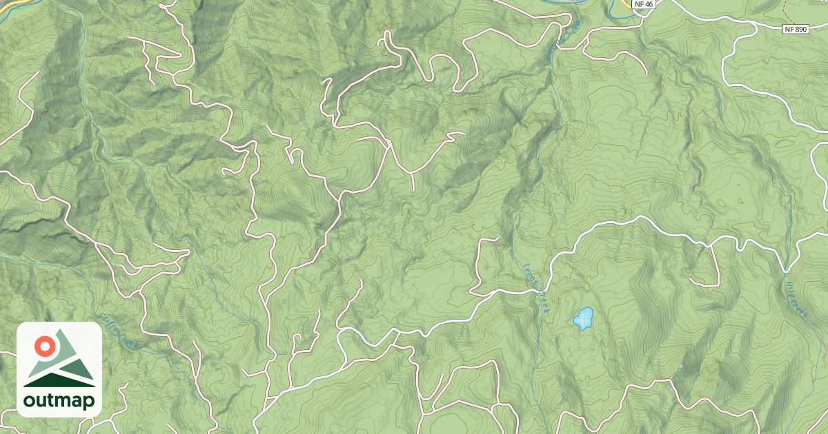 Map of LEONE CREEK ROAD