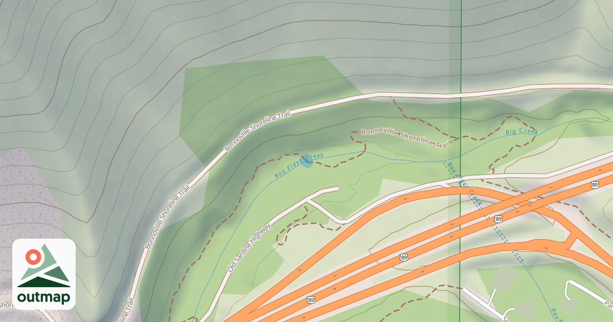 Map of Bonnoville Shoreline Trail