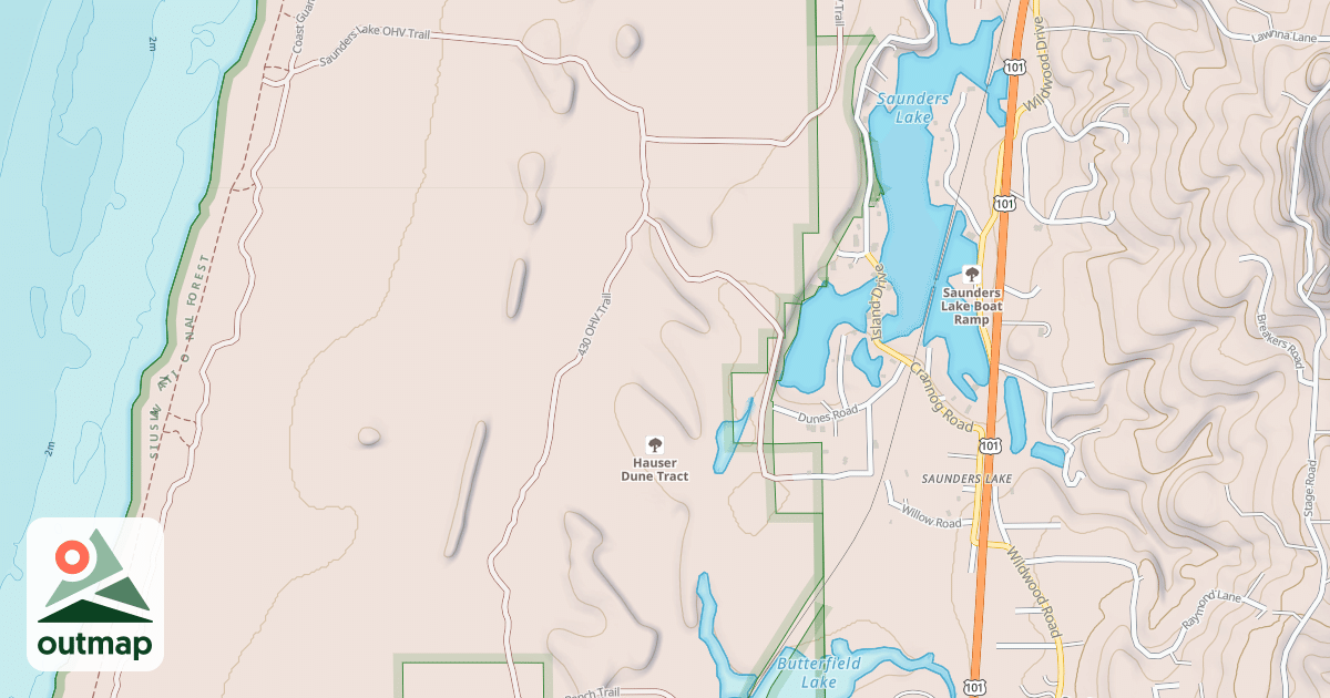 Map of USFS Motor Vehicle Use Map Trails 16310