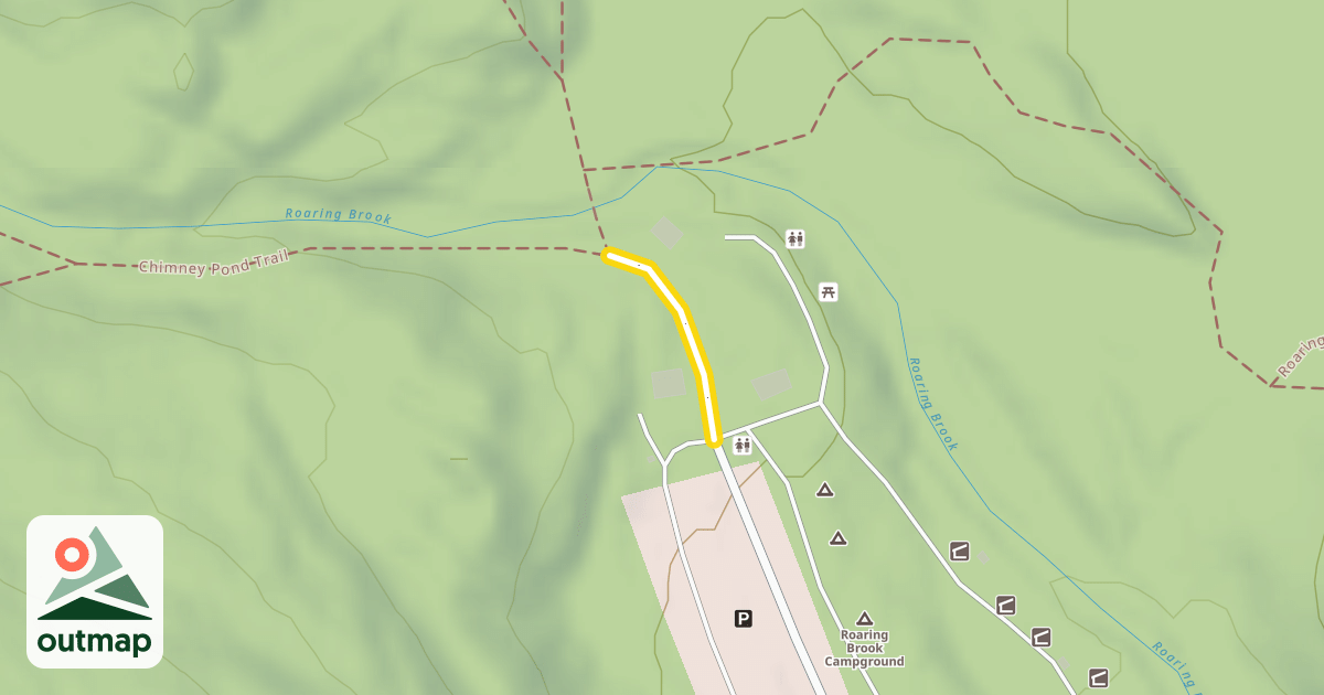 Map of Roaring Brook Campground Trail