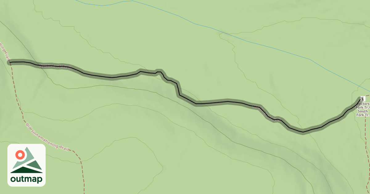 Map of Norht Fork Trail