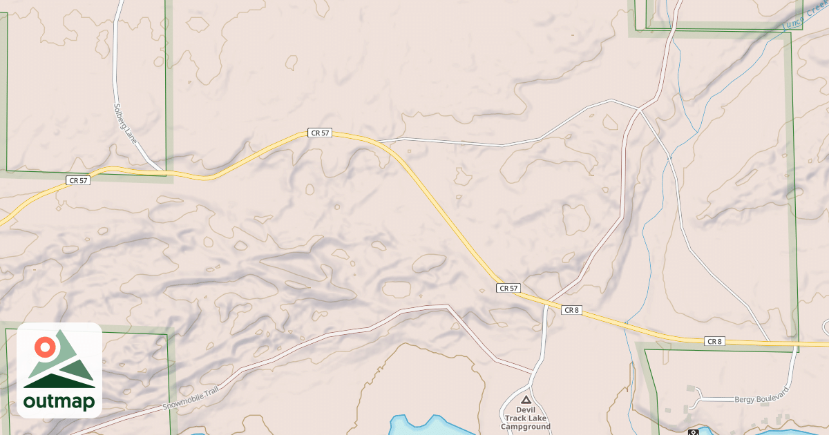 Map of EXPRESSWAY SNOWMOBILE ROUTE