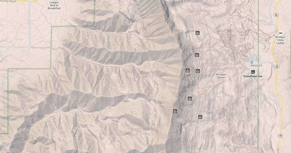 Map preview of Bridger Foothills