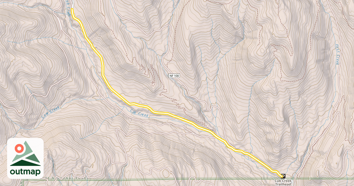 Map of Cub Creek Road