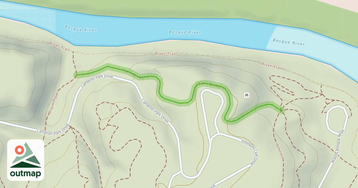 Map of Twin Bridges