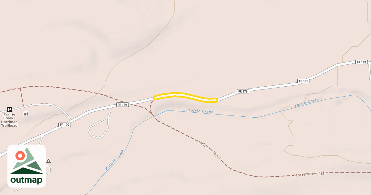 Map of Prairie Creek Road
