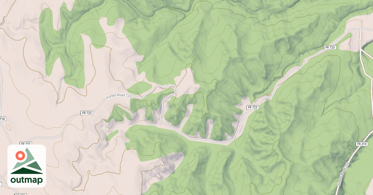 Map of LITTLE WOLF EAST (CLIFFS)