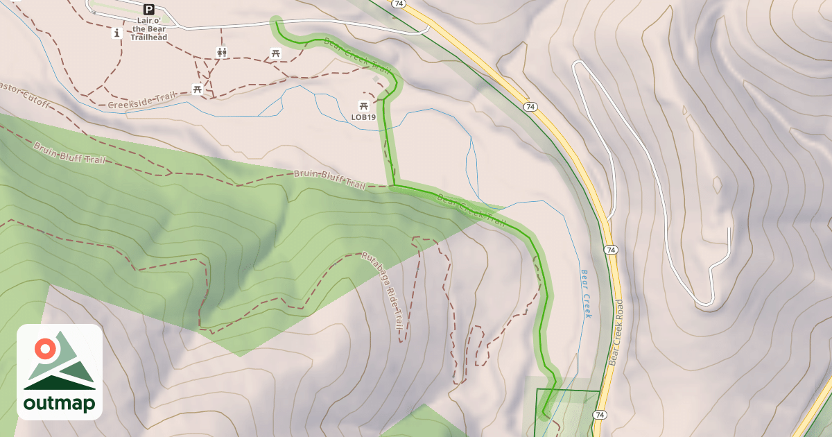 Map of Bear Creek Trail
