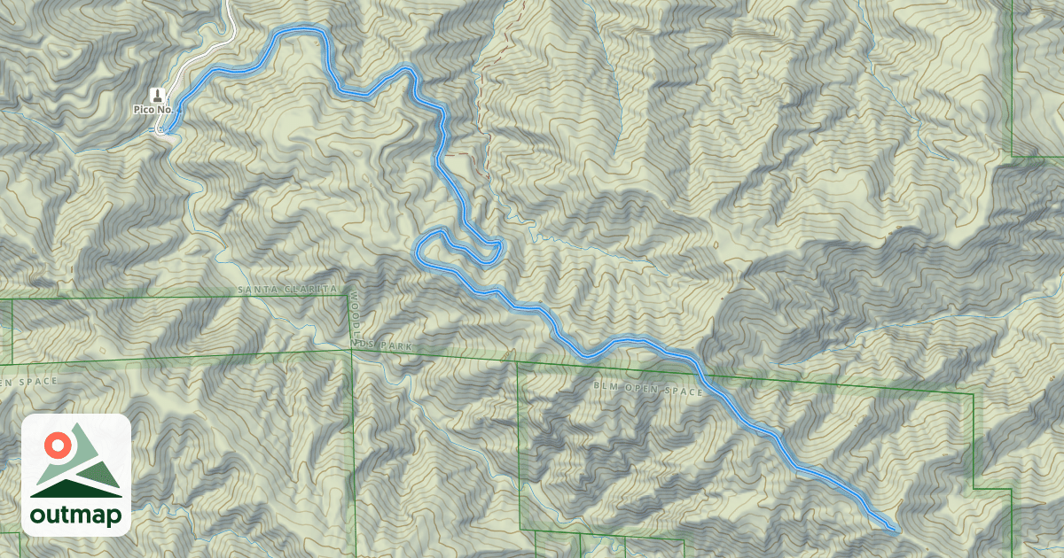 Map of Pico Canyon Trail (SCWP)
