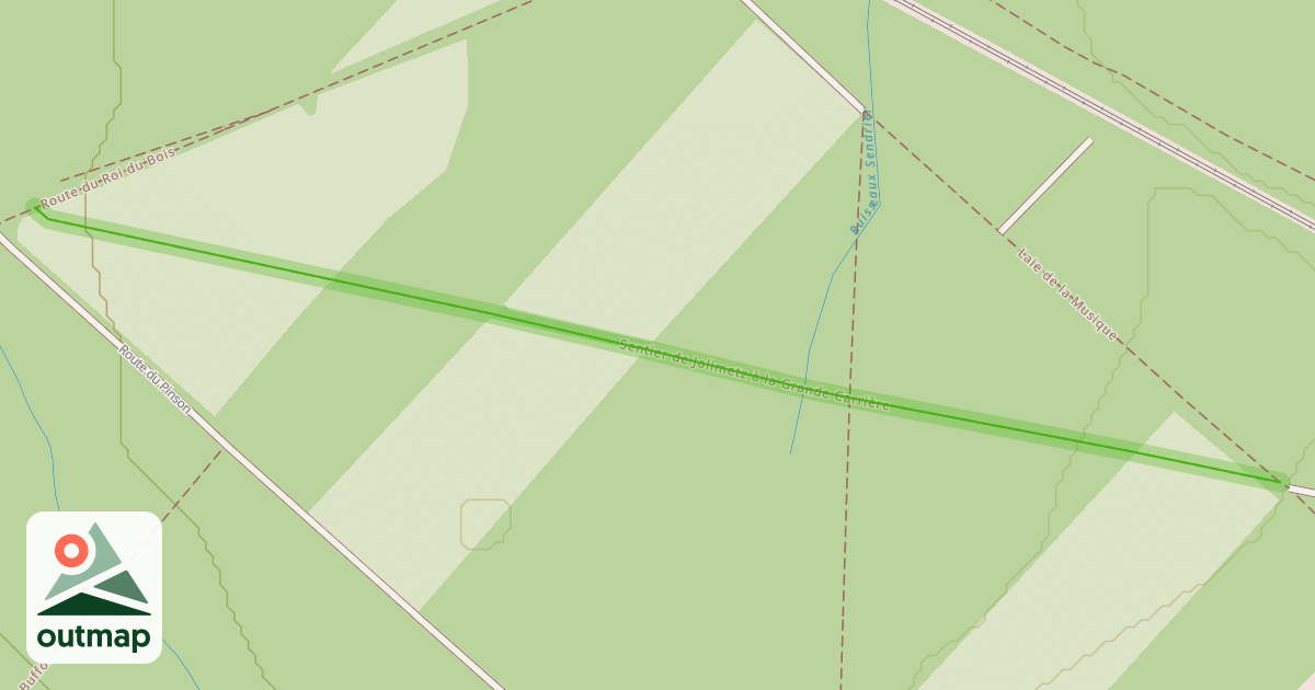 Map of Sentier de Jolimetz à la Grande Carrière