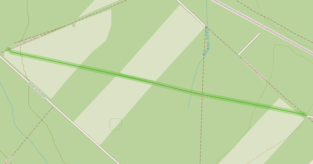 Map preview of Sentier de Jolimetz à la Grande Carrière