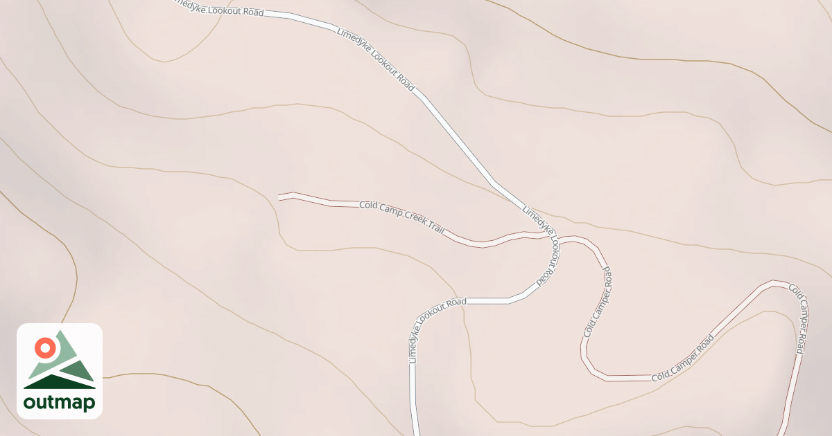 Map of Cold Camp Creek