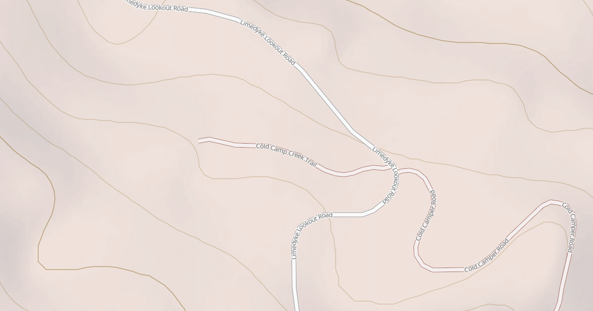 Map preview of Cold Camp Creek