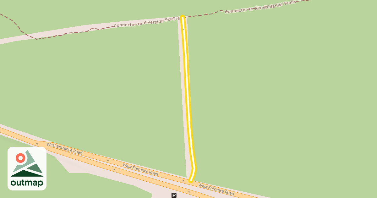 Map of Connector to Riverside Ski Trails
