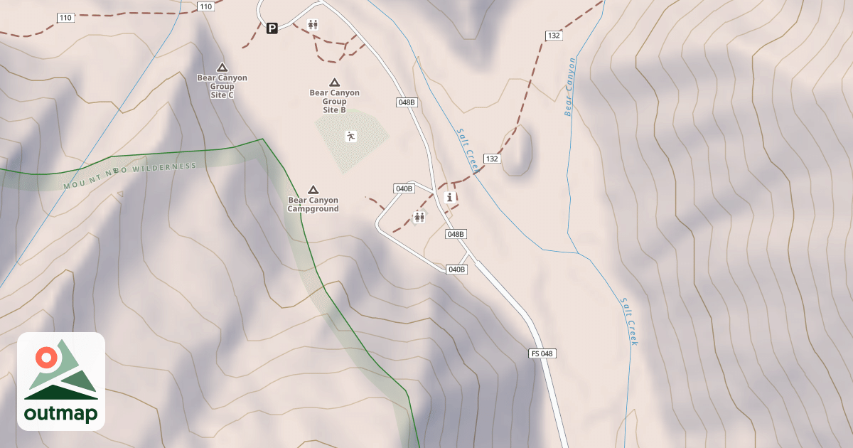 Map of BEAR CANYON GROUP PARKING