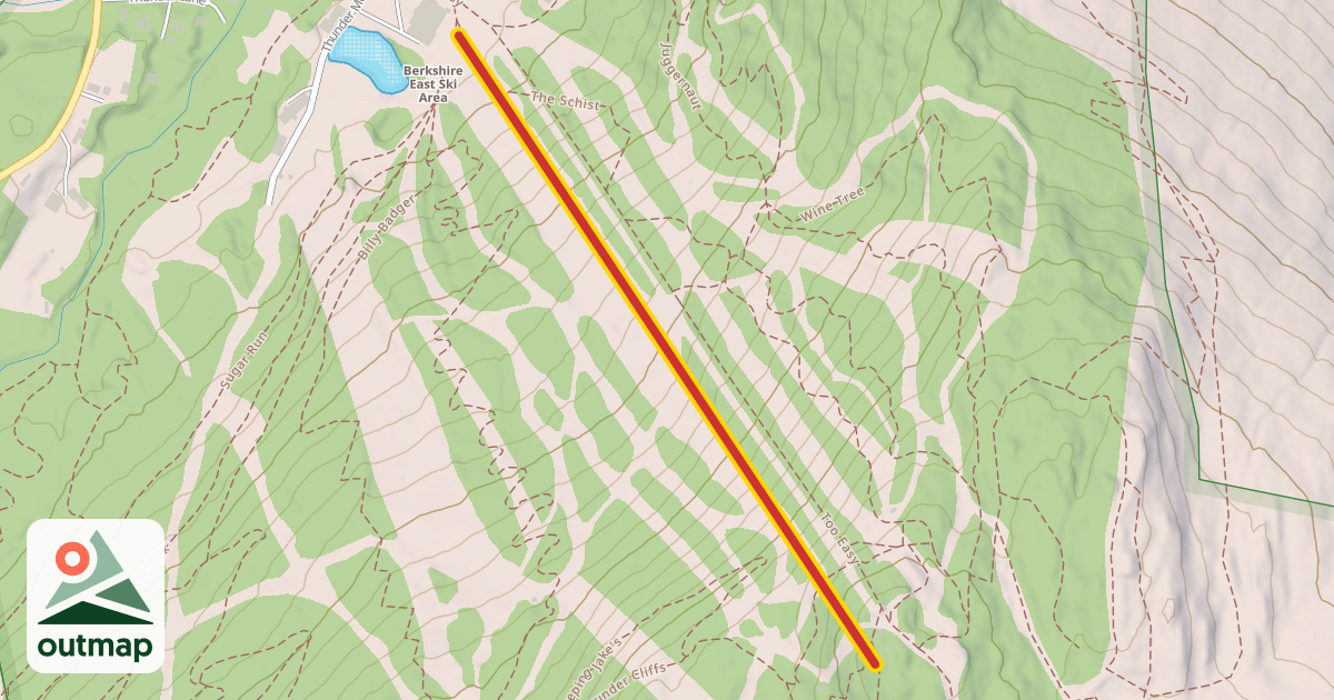 Map of T Bar Express
