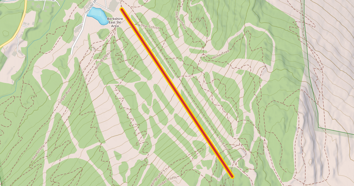 Map preview of T Bar Express