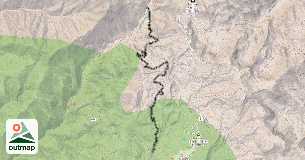 Map of Blue Lake Trail