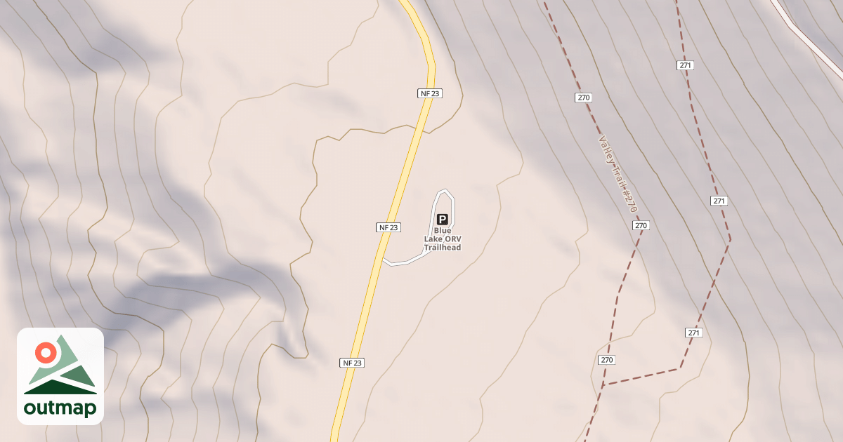 Map of BLUE LK CK TRAILHEAD PARKING
