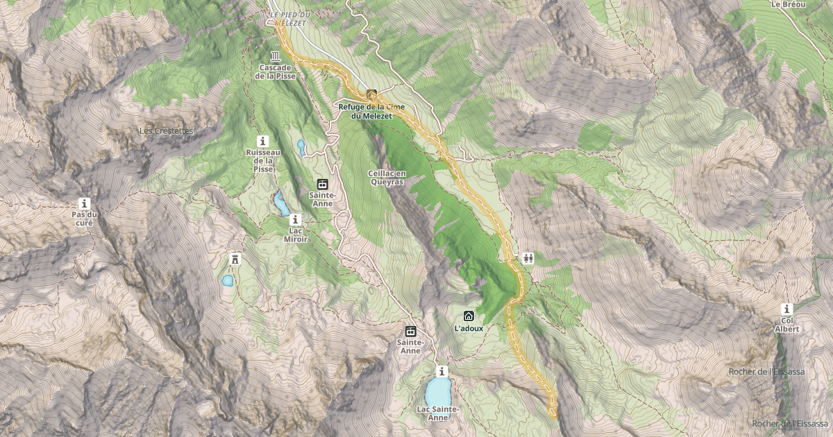 Map preview of Pas de la Reine — Pied du Mélezet