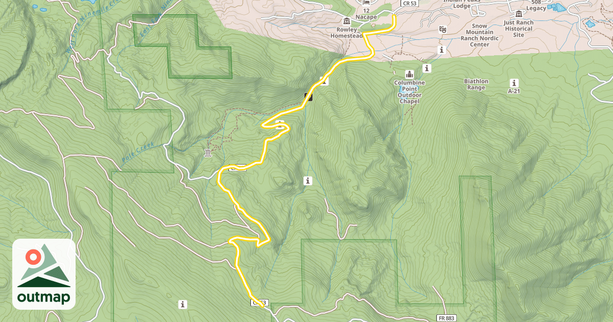 Map of Blue Ridge Road