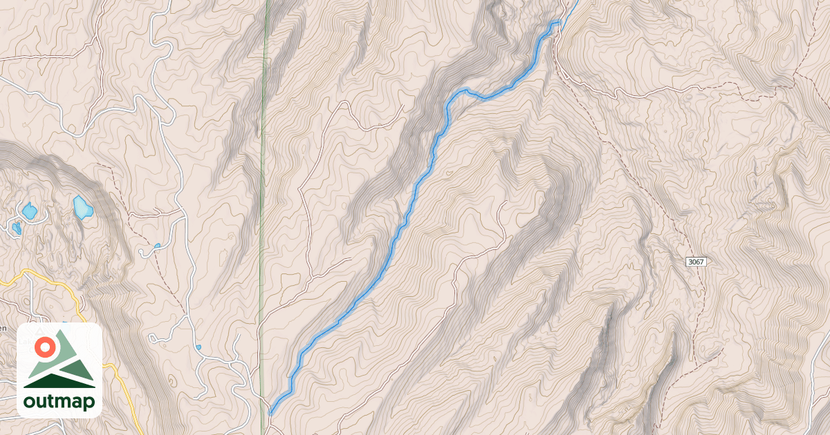 Map of Camp Hollow Trail