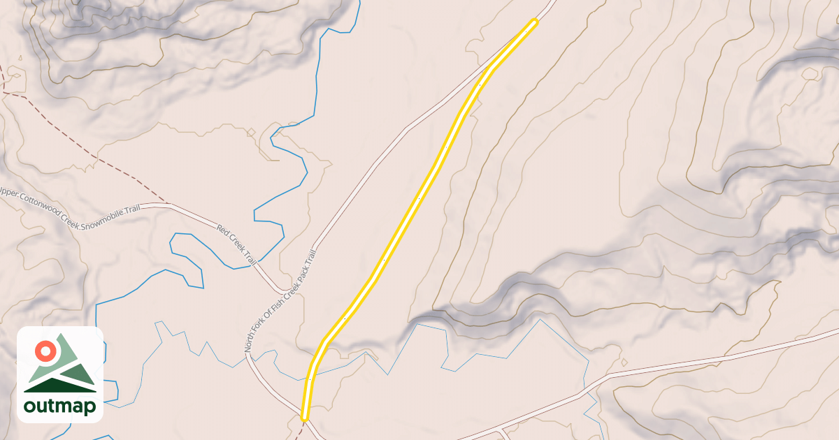 Map of North Fork Fish Creek Snowmobile Trail