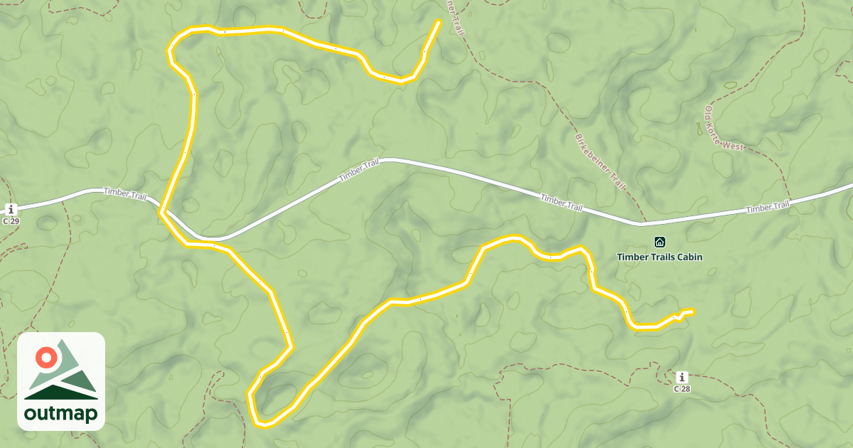 Map of North End Ski Trail