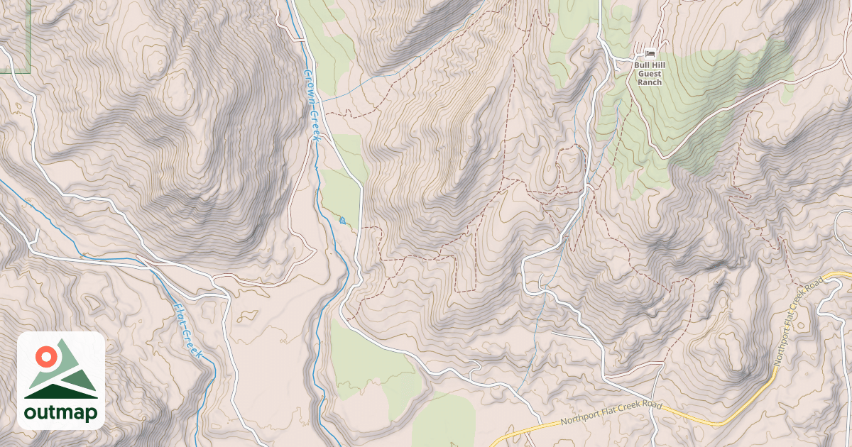 Map of EAST FORK CROWN CREEK